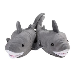 Comfy Feet Shark Animal Gray Kids Slippers